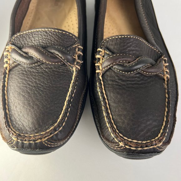 L.L. Bean Pebbled Leather Driving Moccasin - Picture 3 of 12